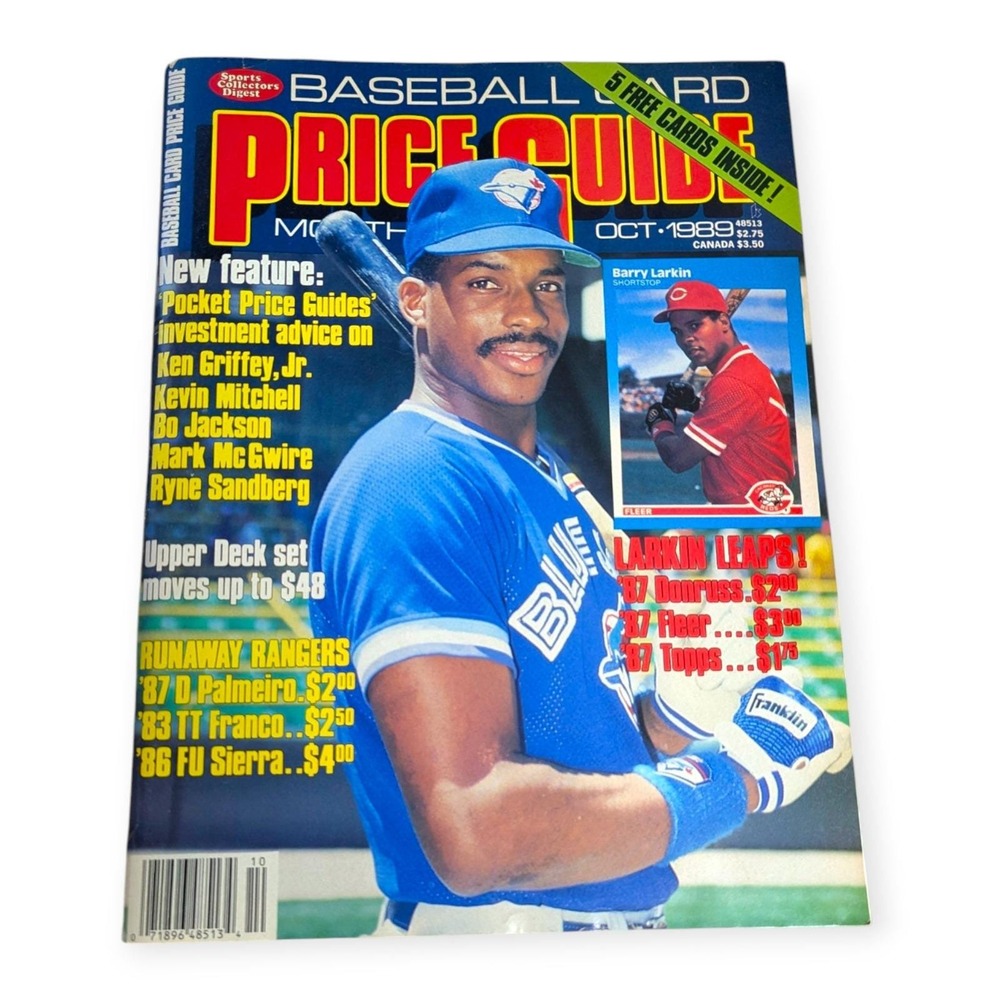 Baseball‎ Card Price Guide Monthly October 1989 w/ Bo McGwire Griffey Inserts
